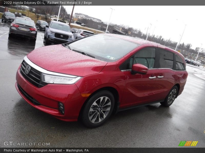 Radiant Red Metallic II / Beige 2022 Honda Odyssey EX-L