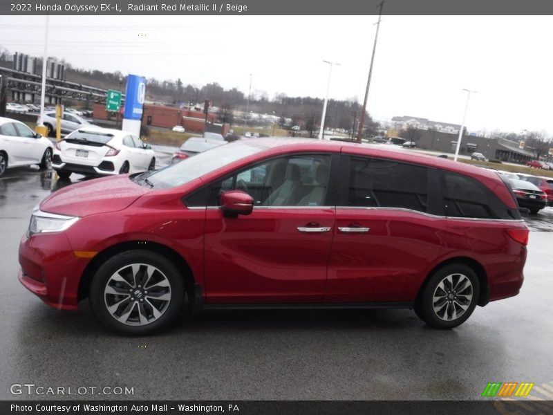 Radiant Red Metallic II / Beige 2022 Honda Odyssey EX-L