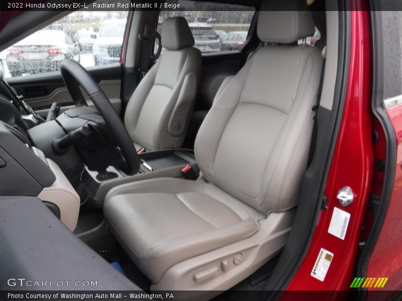 Front Seat of 2022 Odyssey EX-L