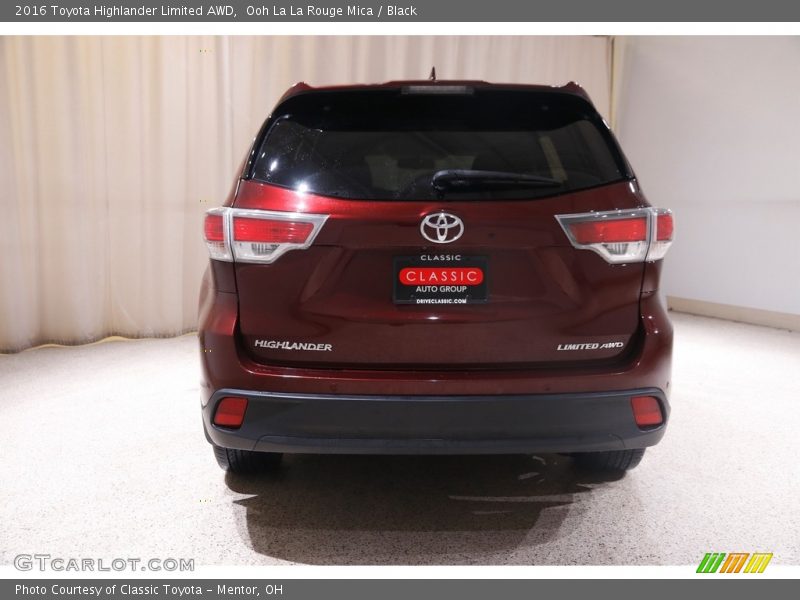 Ooh La La Rouge Mica / Black 2016 Toyota Highlander Limited AWD