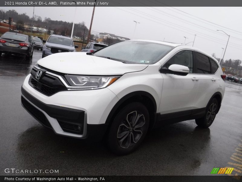 Platinum White Pearl / Ivory 2021 Honda CR-V EX-L AWD
