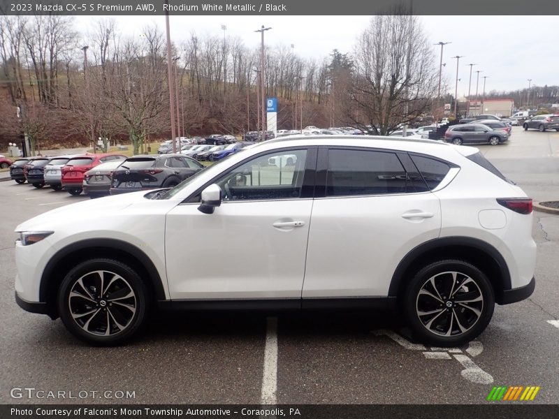 Rhodium White Metallic / Black 2023 Mazda CX-5 S Premium AWD