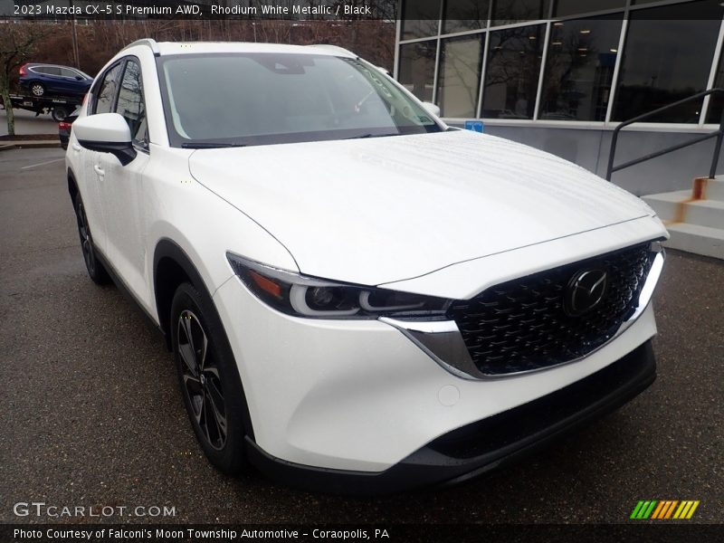 Rhodium White Metallic / Black 2023 Mazda CX-5 S Premium AWD