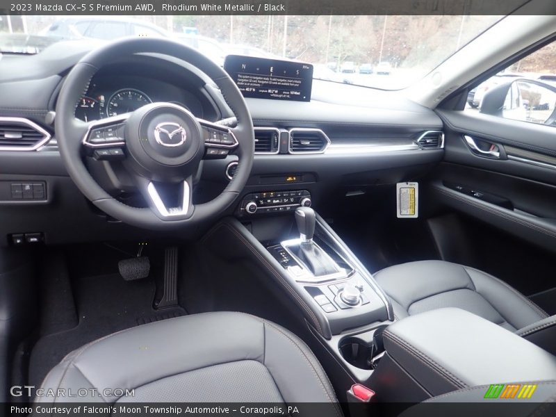 Rhodium White Metallic / Black 2023 Mazda CX-5 S Premium AWD