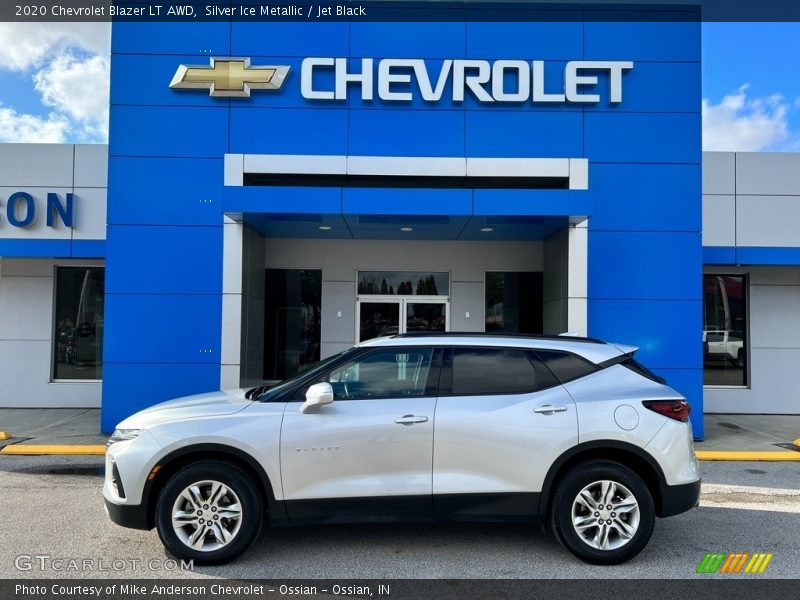 Silver Ice Metallic / Jet Black 2020 Chevrolet Blazer LT AWD