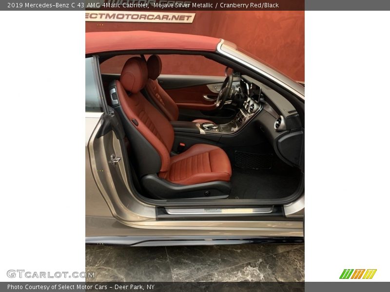 Mojave Silver Metallic / Cranberry Red/Black 2019 Mercedes-Benz C 43 AMG 4Matic Cabriolet