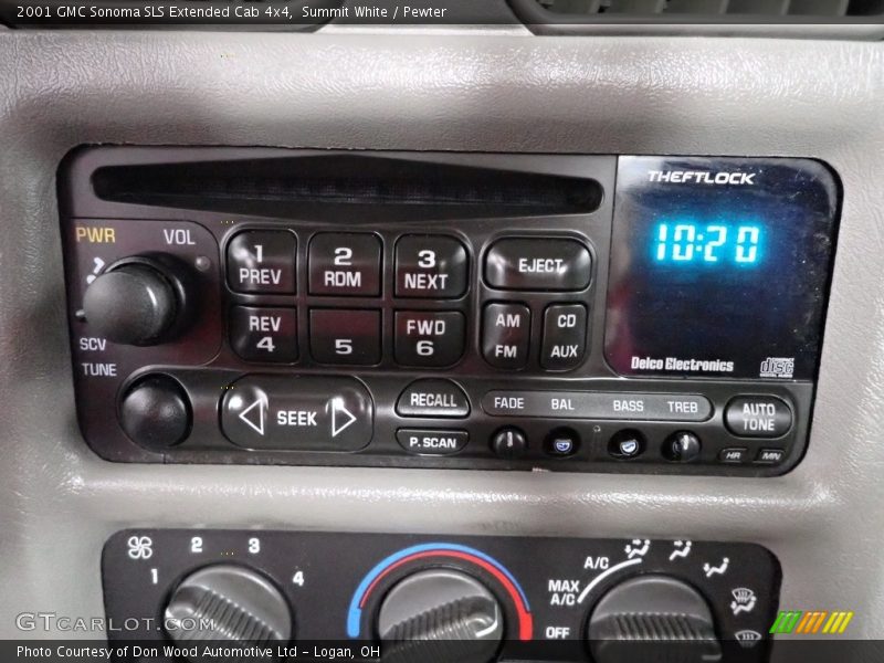 Audio System of 2001 Sonoma SLS Extended Cab 4x4