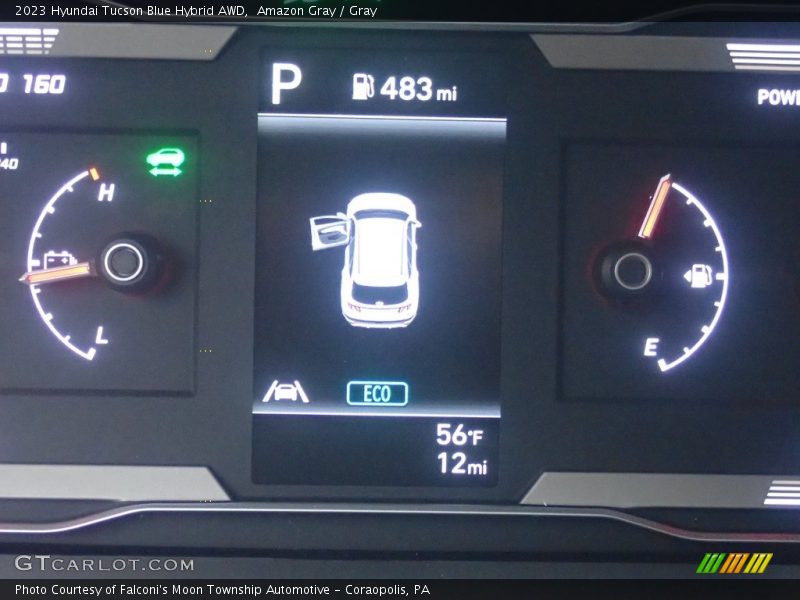  2023 Tucson Blue Hybrid AWD Blue Hybrid AWD Gauges