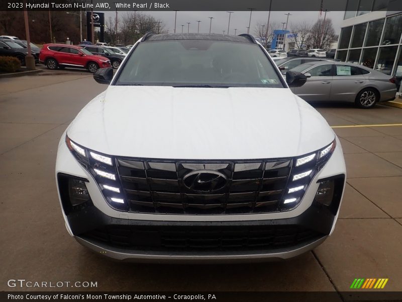 White Pearl / Black 2023 Hyundai Tucson N-Line AWD