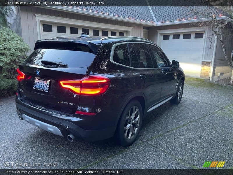 Jet Black / Canberra Beige/Black 2021 BMW X3 xDrive30i