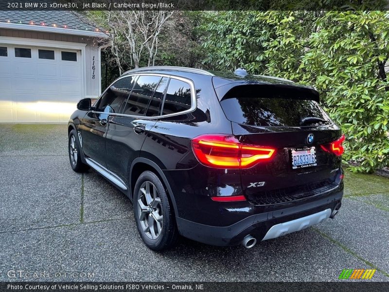 Jet Black / Canberra Beige/Black 2021 BMW X3 xDrive30i