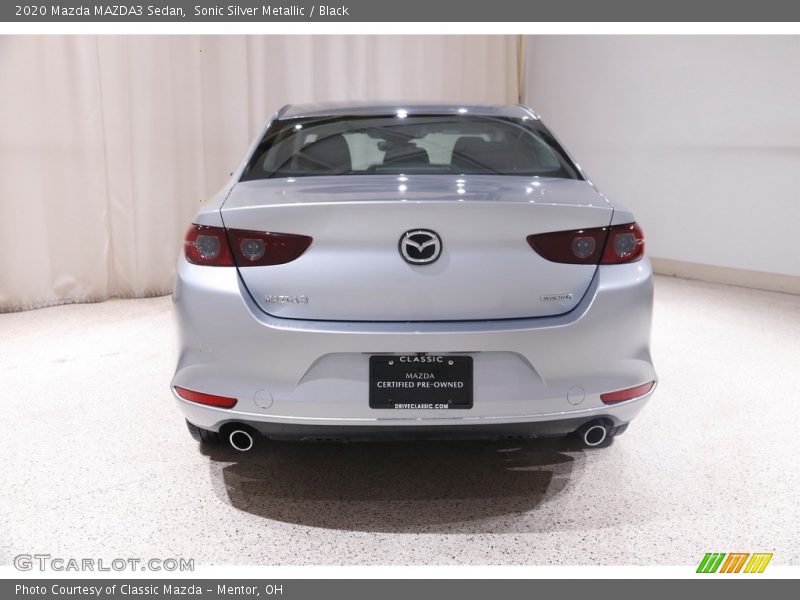 Sonic Silver Metallic / Black 2020 Mazda MAZDA3 Sedan