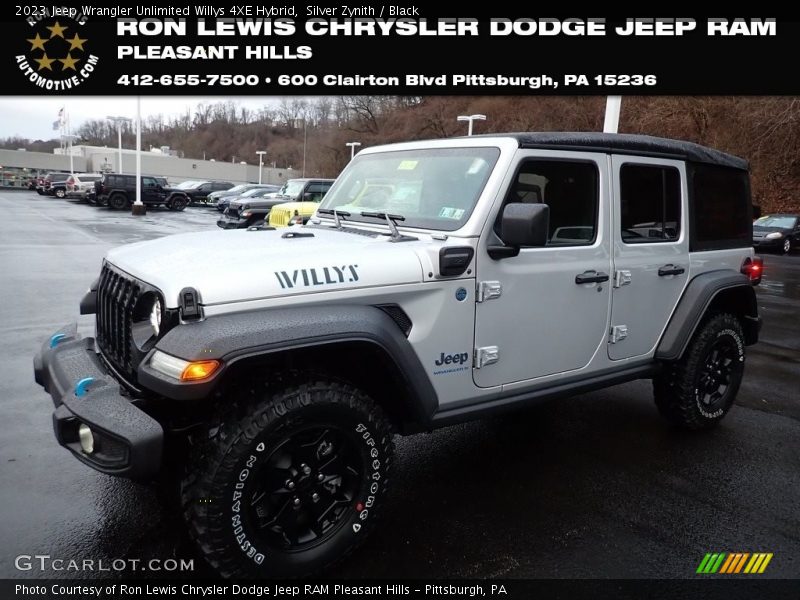 Silver Zynith / Black 2023 Jeep Wrangler Unlimited Willys 4XE Hybrid