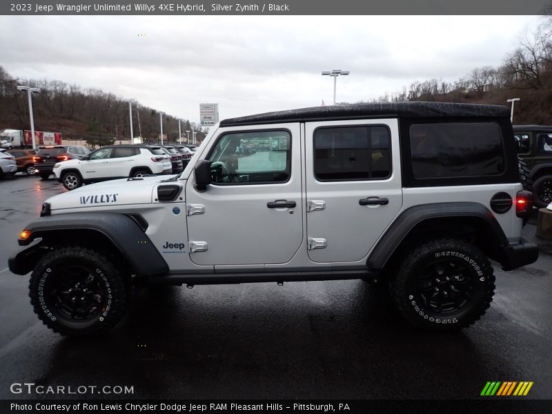 Silver Zynith / Black 2023 Jeep Wrangler Unlimited Willys 4XE Hybrid