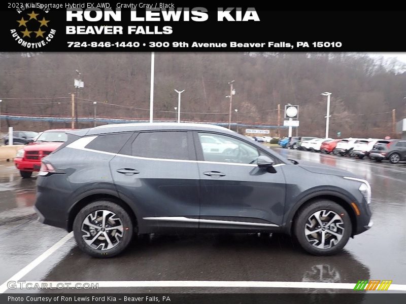 Gravity Gray / Black 2023 Kia Sportage Hybrid EX AWD