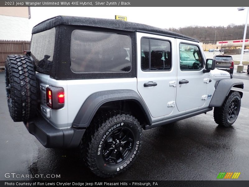 Silver Zynith / Black 2023 Jeep Wrangler Unlimited Willys 4XE Hybrid