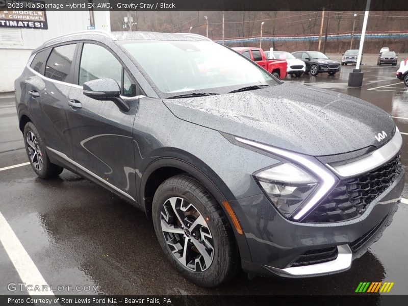 Gravity Gray / Black 2023 Kia Sportage Hybrid EX AWD