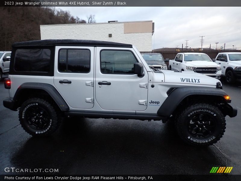 Silver Zynith / Black 2023 Jeep Wrangler Unlimited Willys 4XE Hybrid