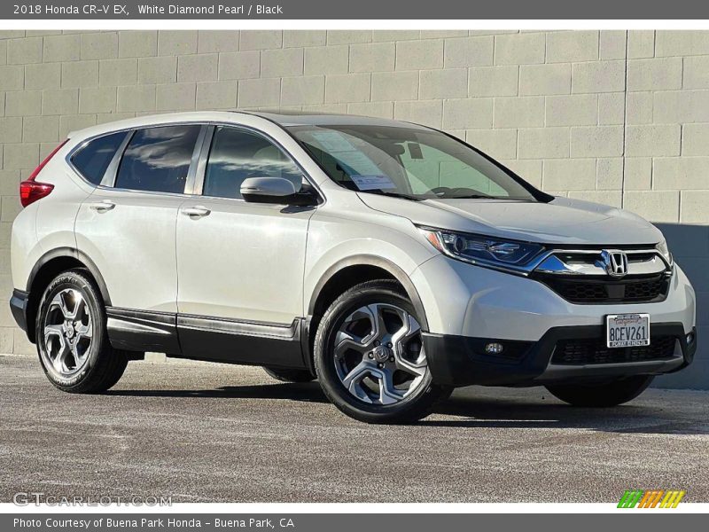 White Diamond Pearl / Black 2018 Honda CR-V EX