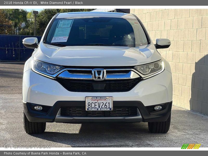 White Diamond Pearl / Black 2018 Honda CR-V EX