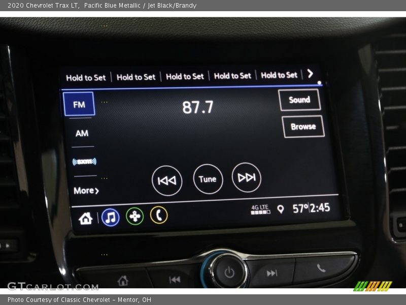 Pacific Blue Metallic / Jet Black/Brandy 2020 Chevrolet Trax LT