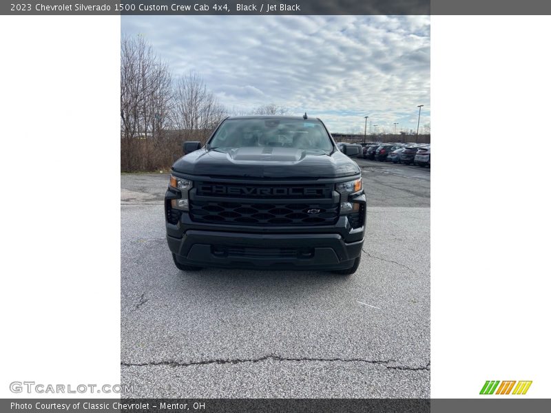 Black / Jet Black 2023 Chevrolet Silverado 1500 Custom Crew Cab 4x4