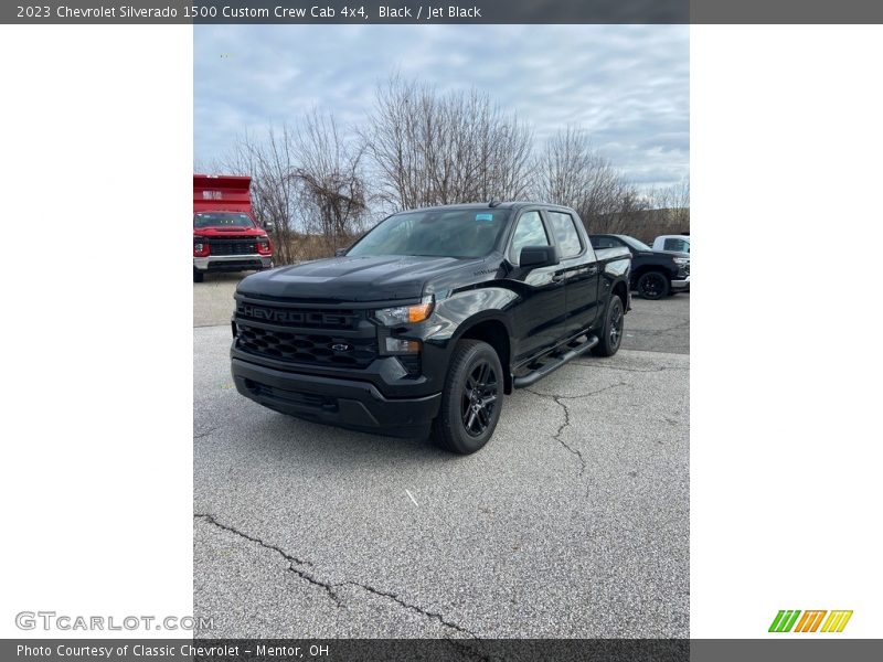 Black / Jet Black 2023 Chevrolet Silverado 1500 Custom Crew Cab 4x4