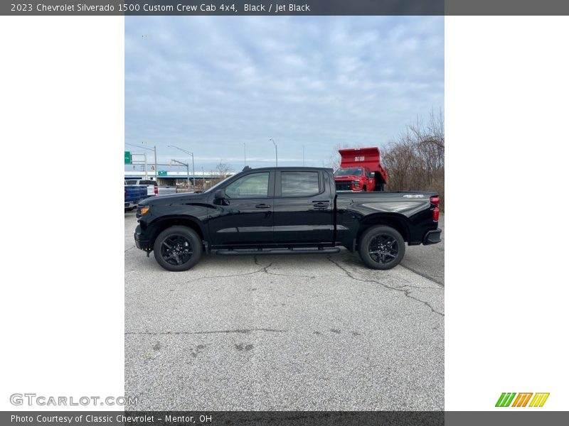 Black / Jet Black 2023 Chevrolet Silverado 1500 Custom Crew Cab 4x4