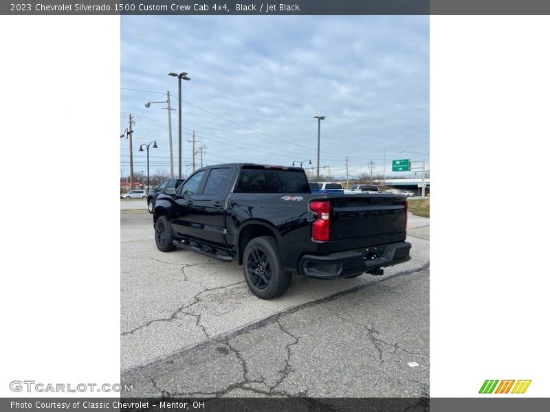 Black / Jet Black 2023 Chevrolet Silverado 1500 Custom Crew Cab 4x4