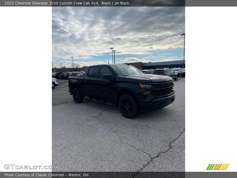 Black / Jet Black 2023 Chevrolet Silverado 1500 Custom Crew Cab 4x4
