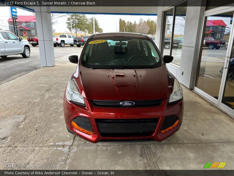 Sunset Metallic / Charcoal Black 2015 Ford Escape S
