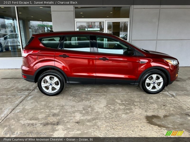 Sunset Metallic / Charcoal Black 2015 Ford Escape S