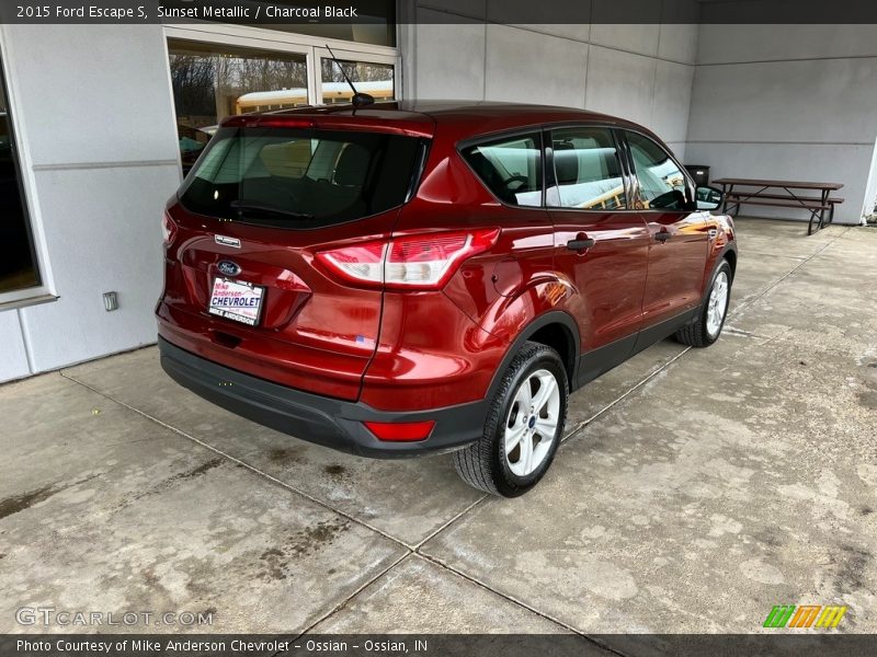 Sunset Metallic / Charcoal Black 2015 Ford Escape S