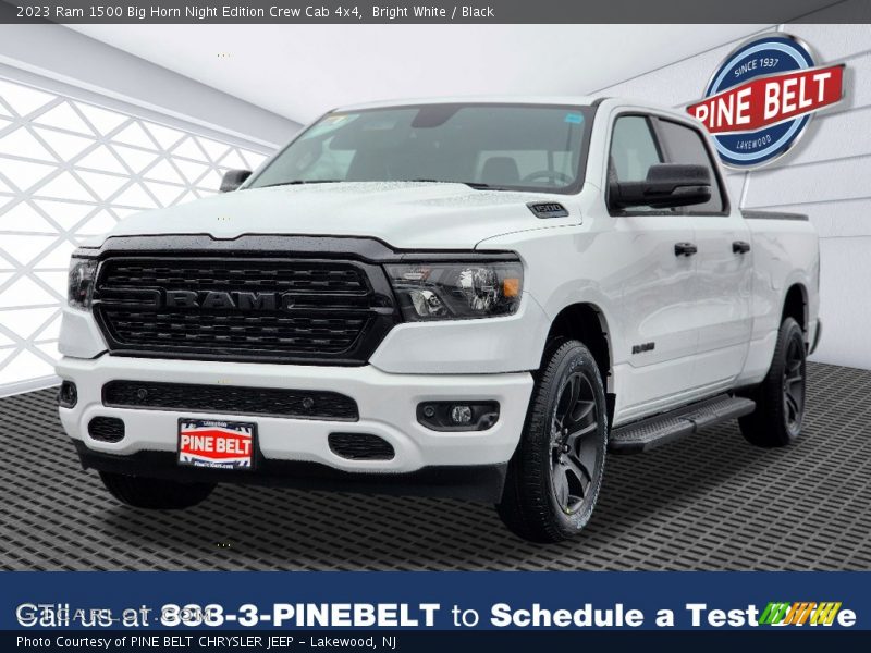 Bright White / Black 2023 Ram 1500 Big Horn Night Edition Crew Cab 4x4