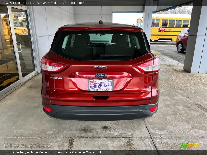 Sunset Metallic / Charcoal Black 2015 Ford Escape S