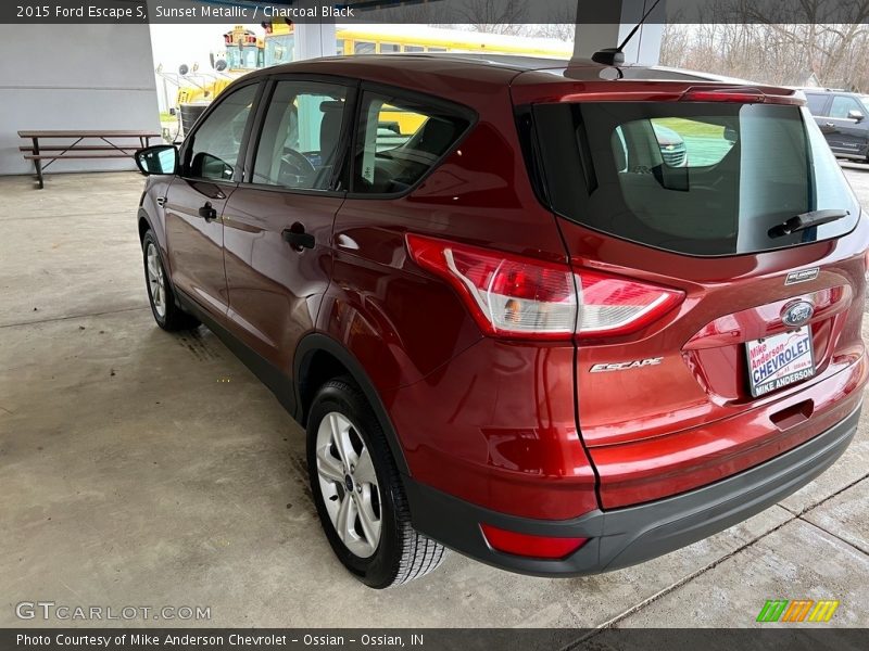 Sunset Metallic / Charcoal Black 2015 Ford Escape S