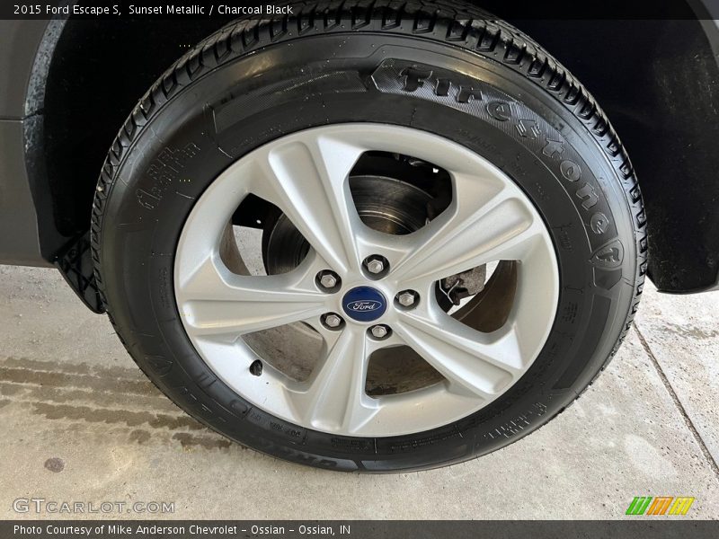 Sunset Metallic / Charcoal Black 2015 Ford Escape S