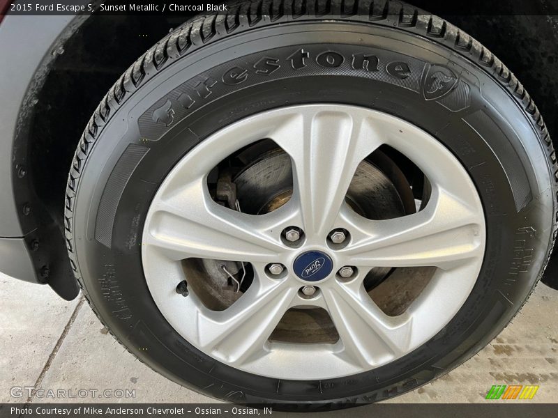 Sunset Metallic / Charcoal Black 2015 Ford Escape S