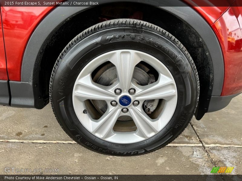 Sunset Metallic / Charcoal Black 2015 Ford Escape S