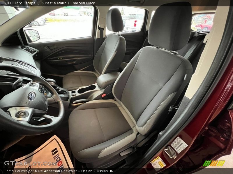 Sunset Metallic / Charcoal Black 2015 Ford Escape S