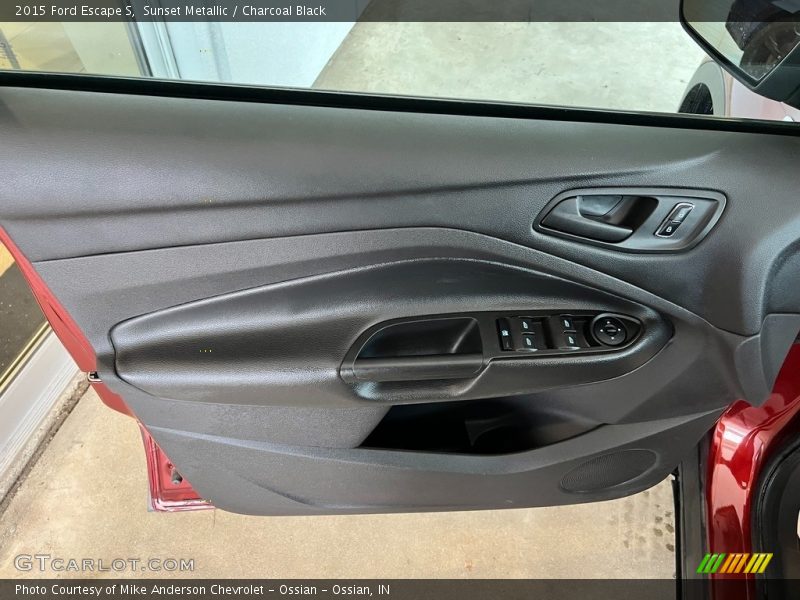 Sunset Metallic / Charcoal Black 2015 Ford Escape S