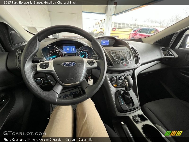Sunset Metallic / Charcoal Black 2015 Ford Escape S