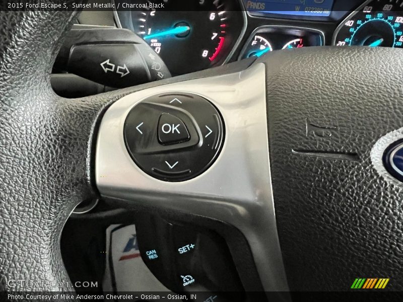 Sunset Metallic / Charcoal Black 2015 Ford Escape S