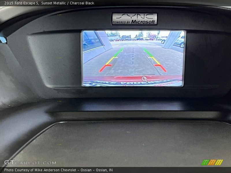 Sunset Metallic / Charcoal Black 2015 Ford Escape S