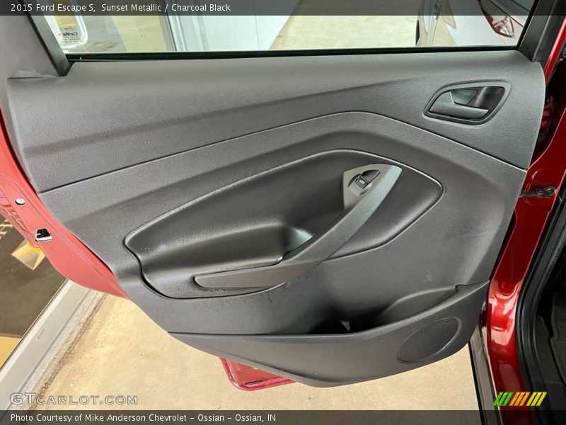 Sunset Metallic / Charcoal Black 2015 Ford Escape S