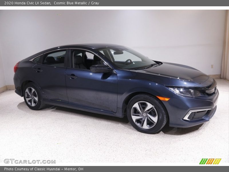Cosmic Blue Metallic / Gray 2020 Honda Civic LX Sedan