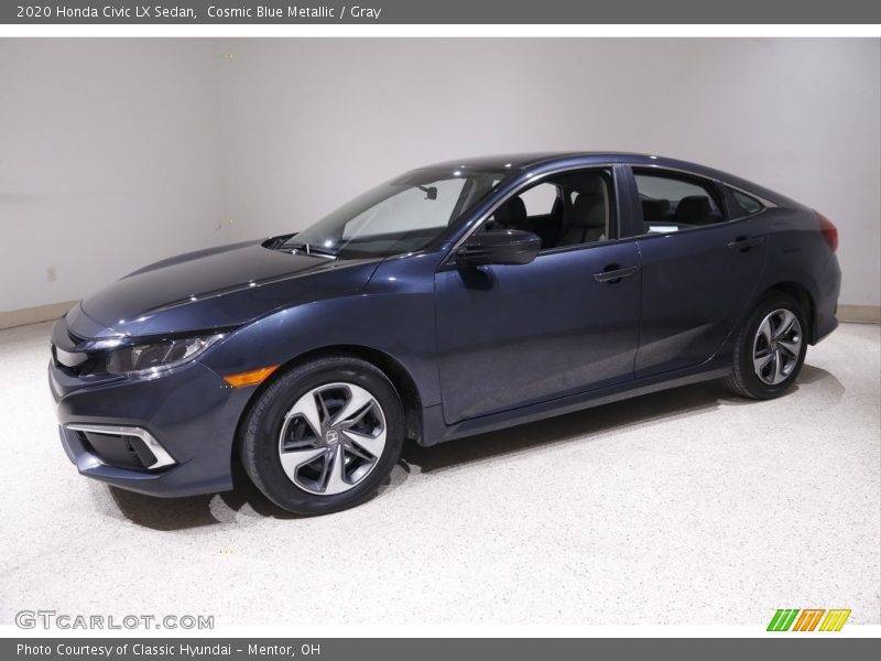 Cosmic Blue Metallic / Gray 2020 Honda Civic LX Sedan
