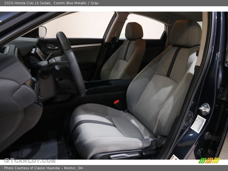 Cosmic Blue Metallic / Gray 2020 Honda Civic LX Sedan