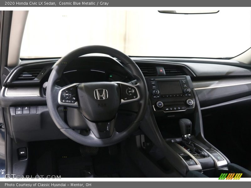 Cosmic Blue Metallic / Gray 2020 Honda Civic LX Sedan