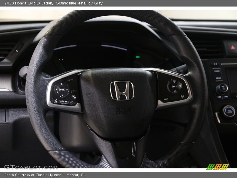 Cosmic Blue Metallic / Gray 2020 Honda Civic LX Sedan